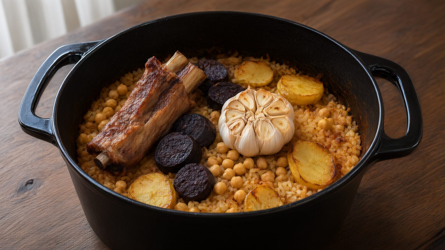Arroz al horno en cocotte