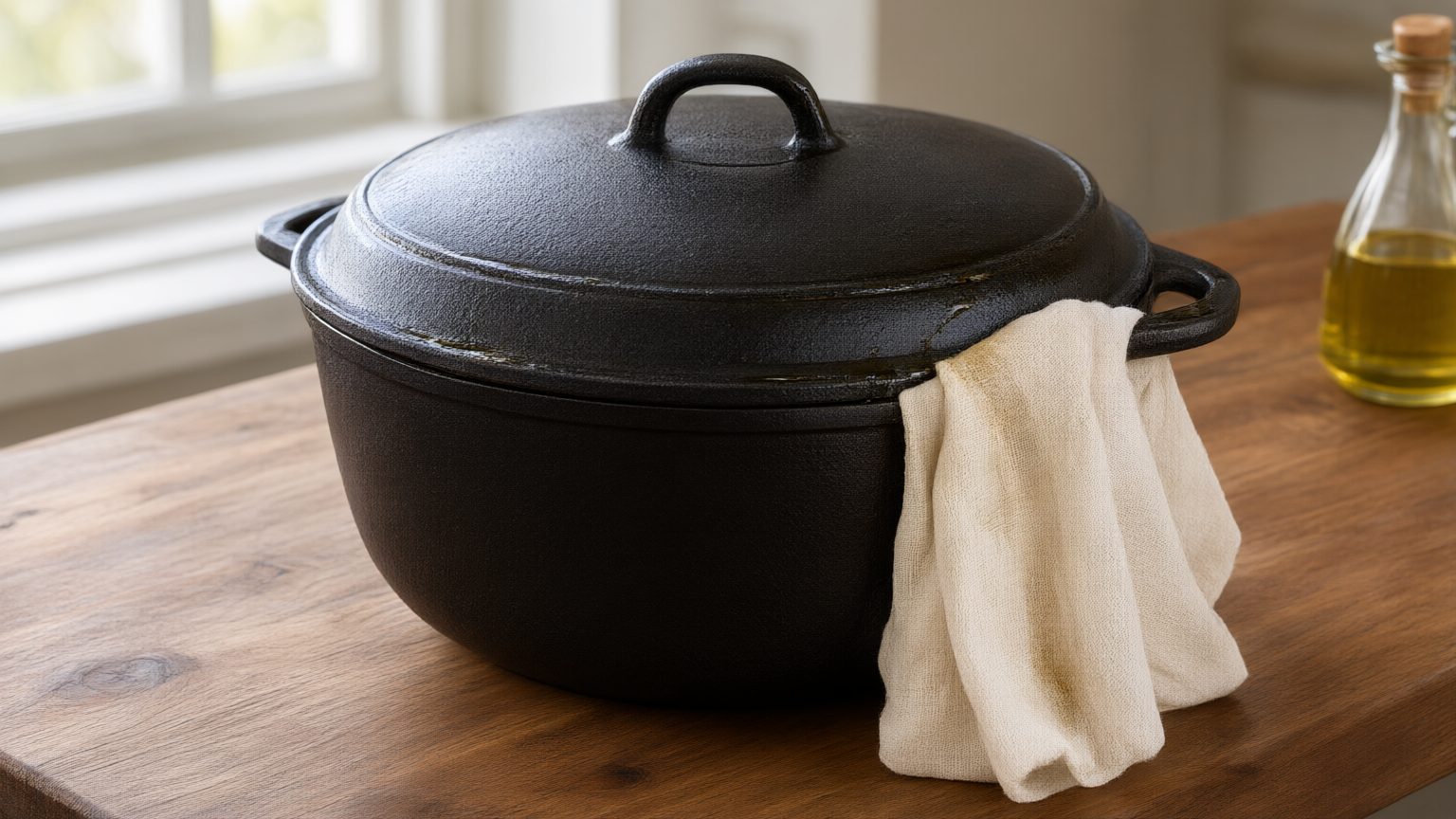 Curar una cocotte de hierro fundido