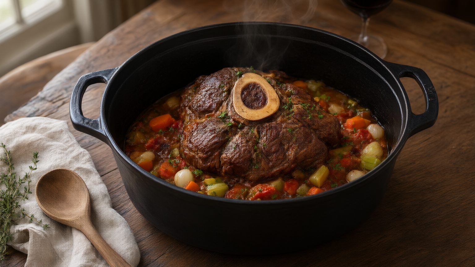 Osobuco en cocotte: receta tierna con salsa de verduras