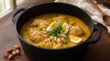 Pollo en pepitoria en cocotte