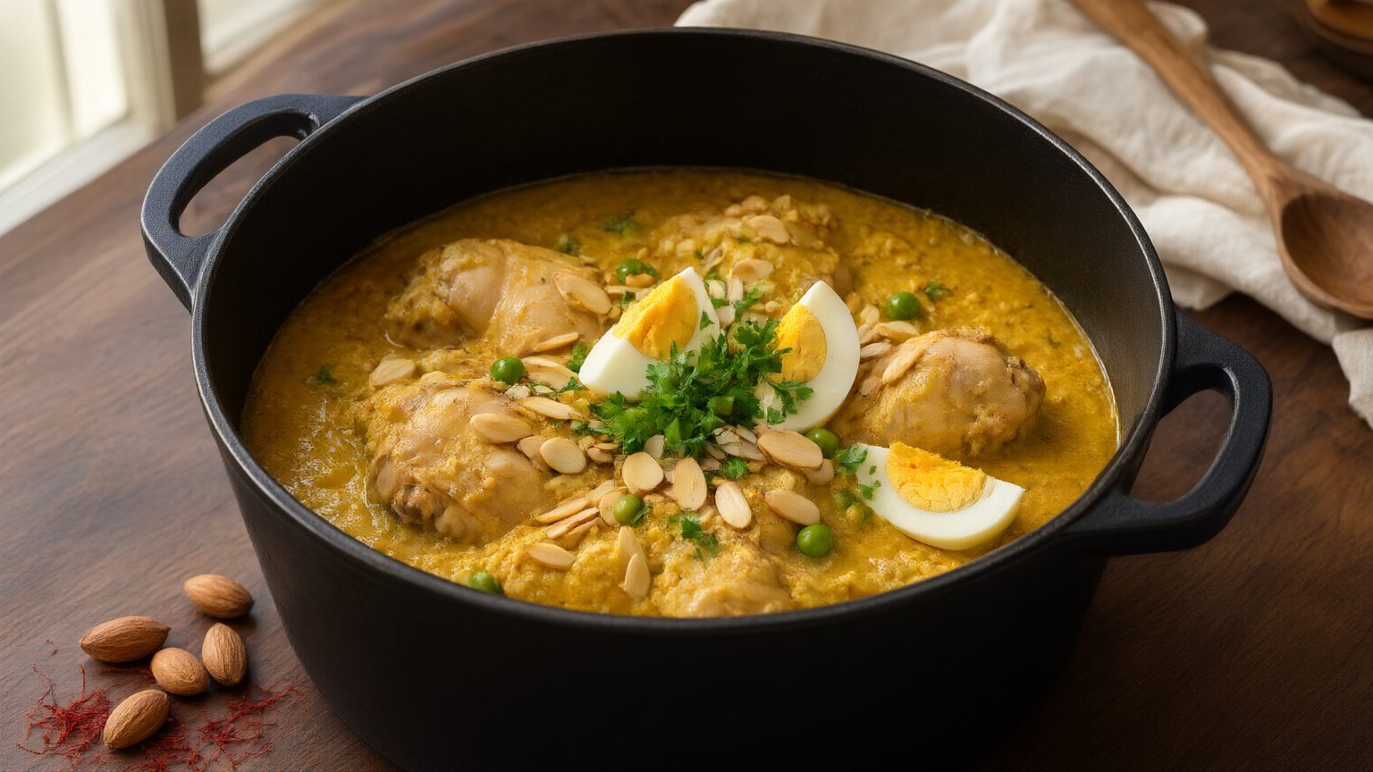 Pollo en pepitoria en cocotte